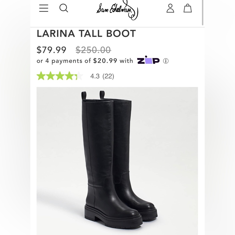 ISO!!! Sam Edelman Larina boot in black, size 9